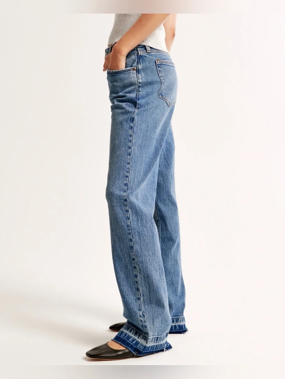 🩵New🩵 Abercrombie & Fitch Low Rise The Baggy Jeans Sz 28 6s